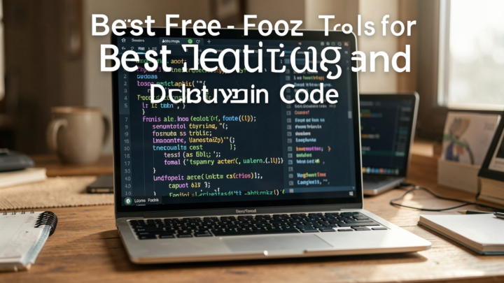 Professional workspace showcasing various free coding tools for testing and debugging.