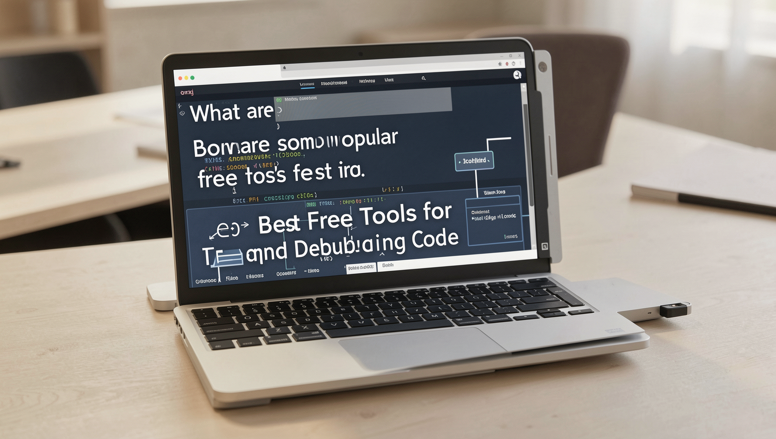 Diagram showcasing popular free tools for testing and debugging code.