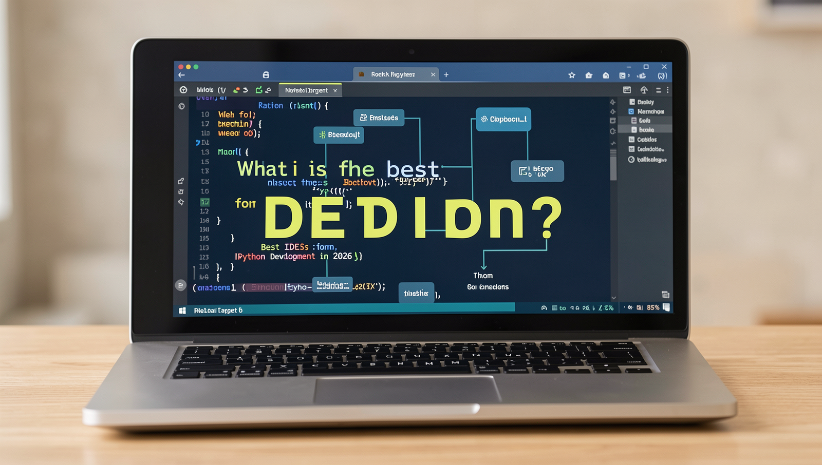 Detailed diagram showcasing top Python IDEs for 2026 with features and comparisons.