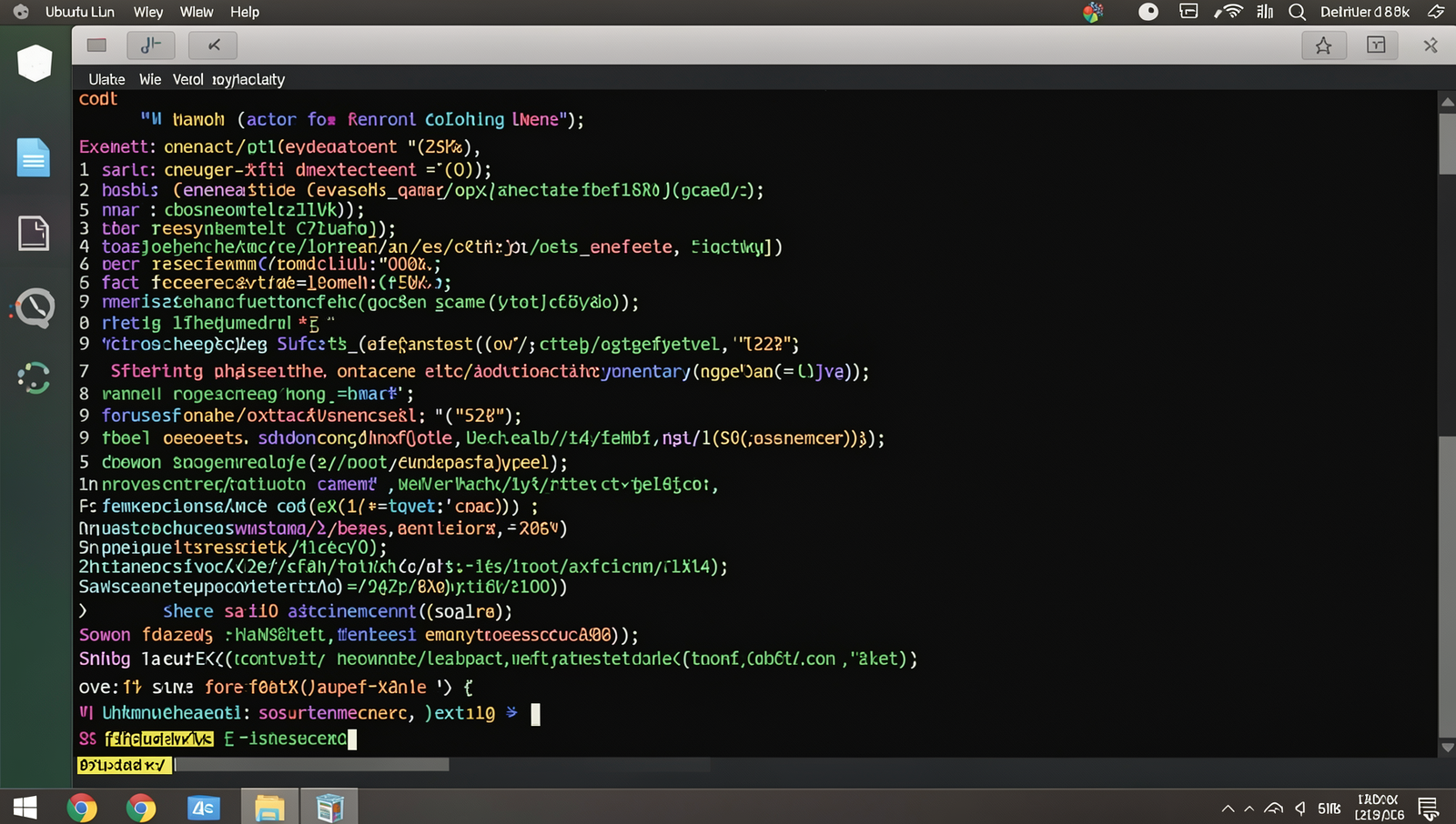 Photorealistic image of a computer screen displaying SQL query execution results in a Linux terminal.