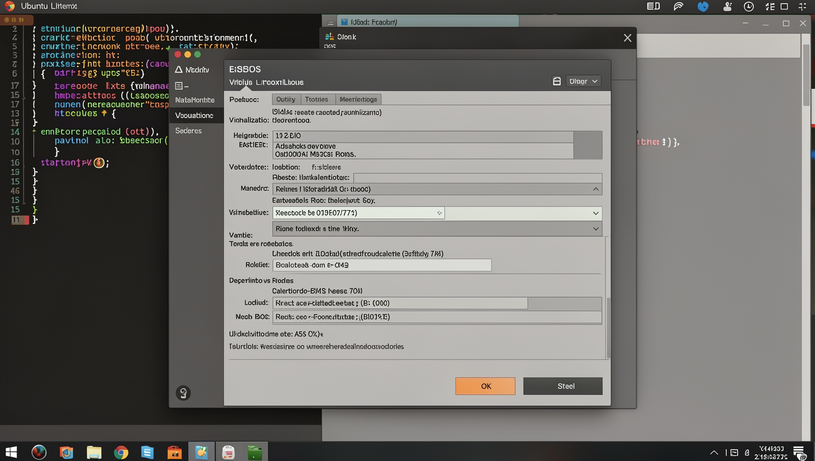 Detailed BIOS settings screen showing virtualization options highlighted.