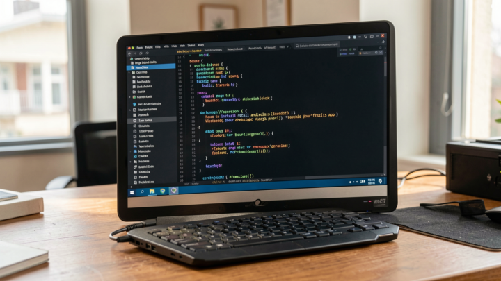 Professional setup for installing Android Studio and building an app in a realistic environment.