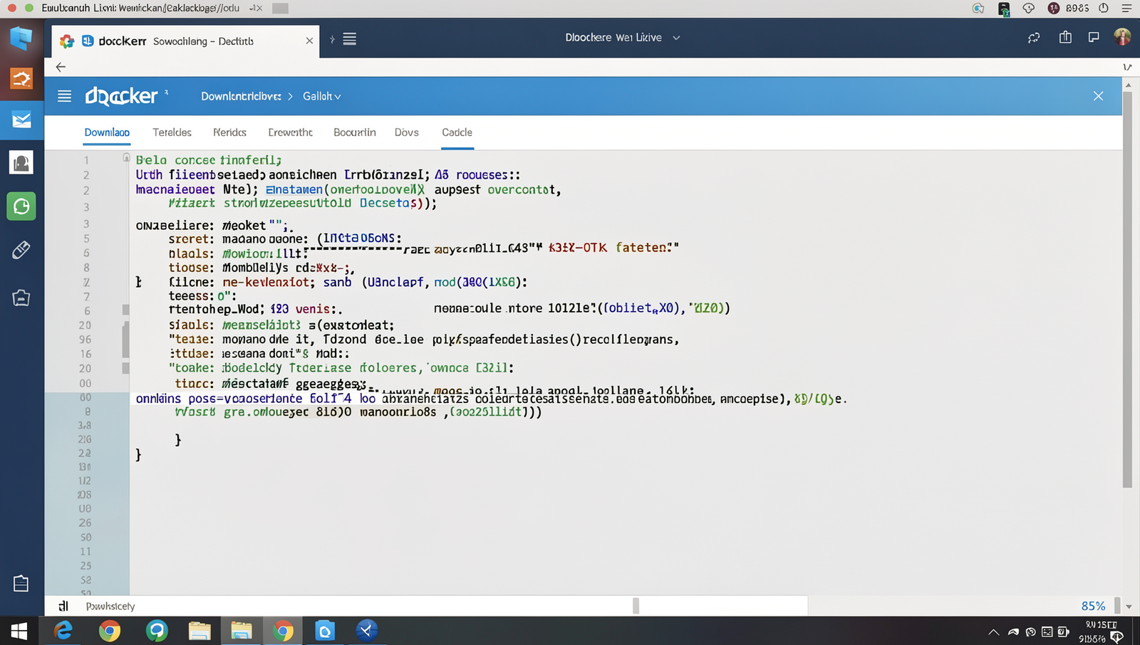Screenshot of Docker website download page for Docker Desktop on Linux.