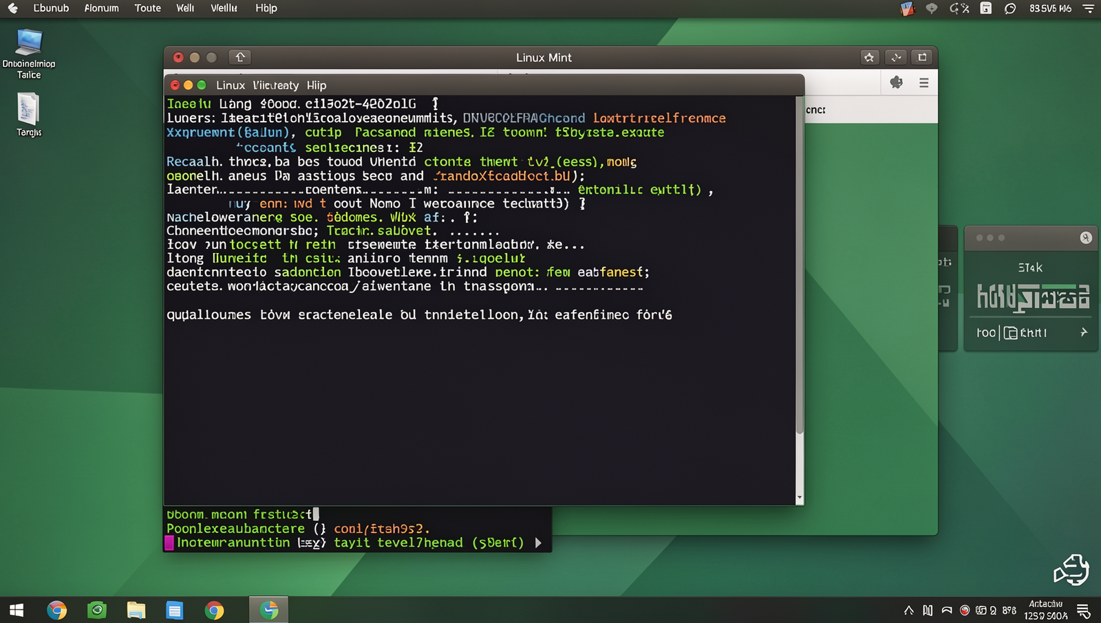 Linux Mint boot menu displayed on a computer screen with natural lighting.