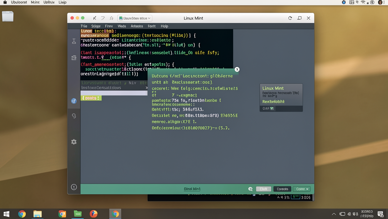 Linux Mint installation wizard displayed on a computer screen with realistic UI.