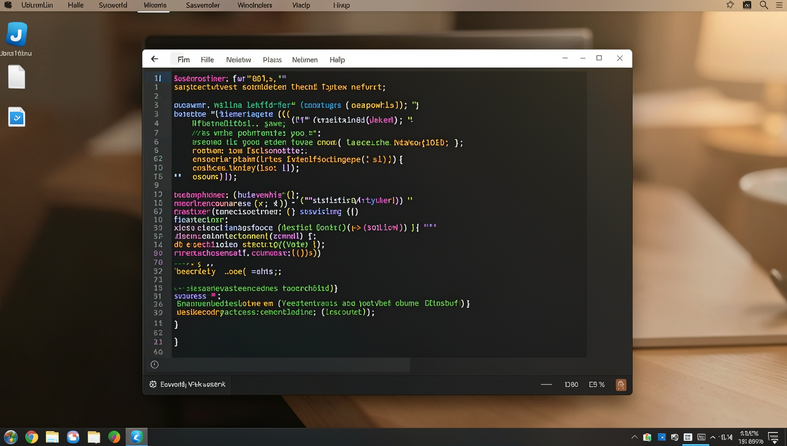 Realistic computer screen showing PowerShell customization settings on a Linux desktop.