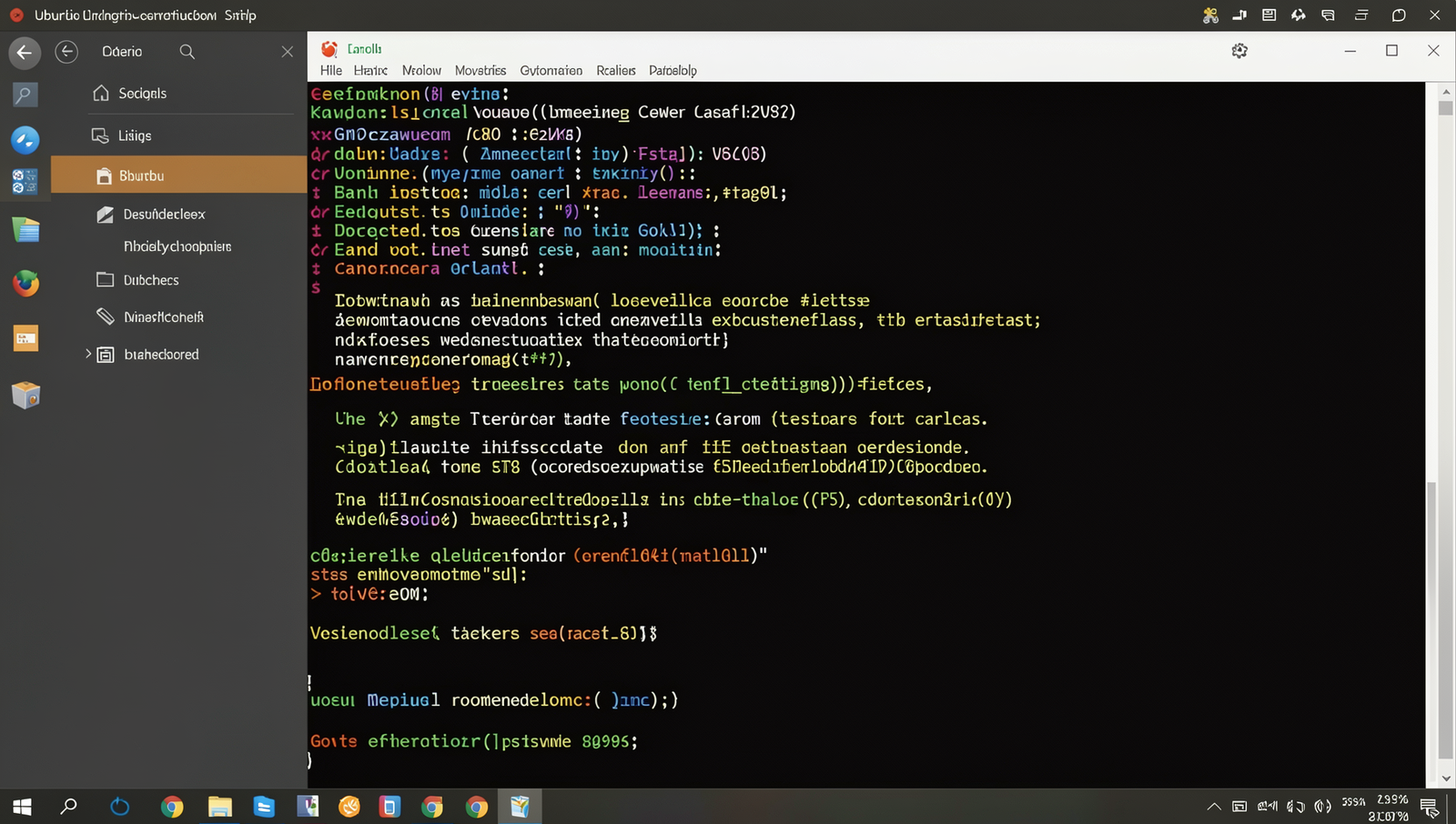 Photorealistic version control system interface on a Linux desktop with natural lighting.