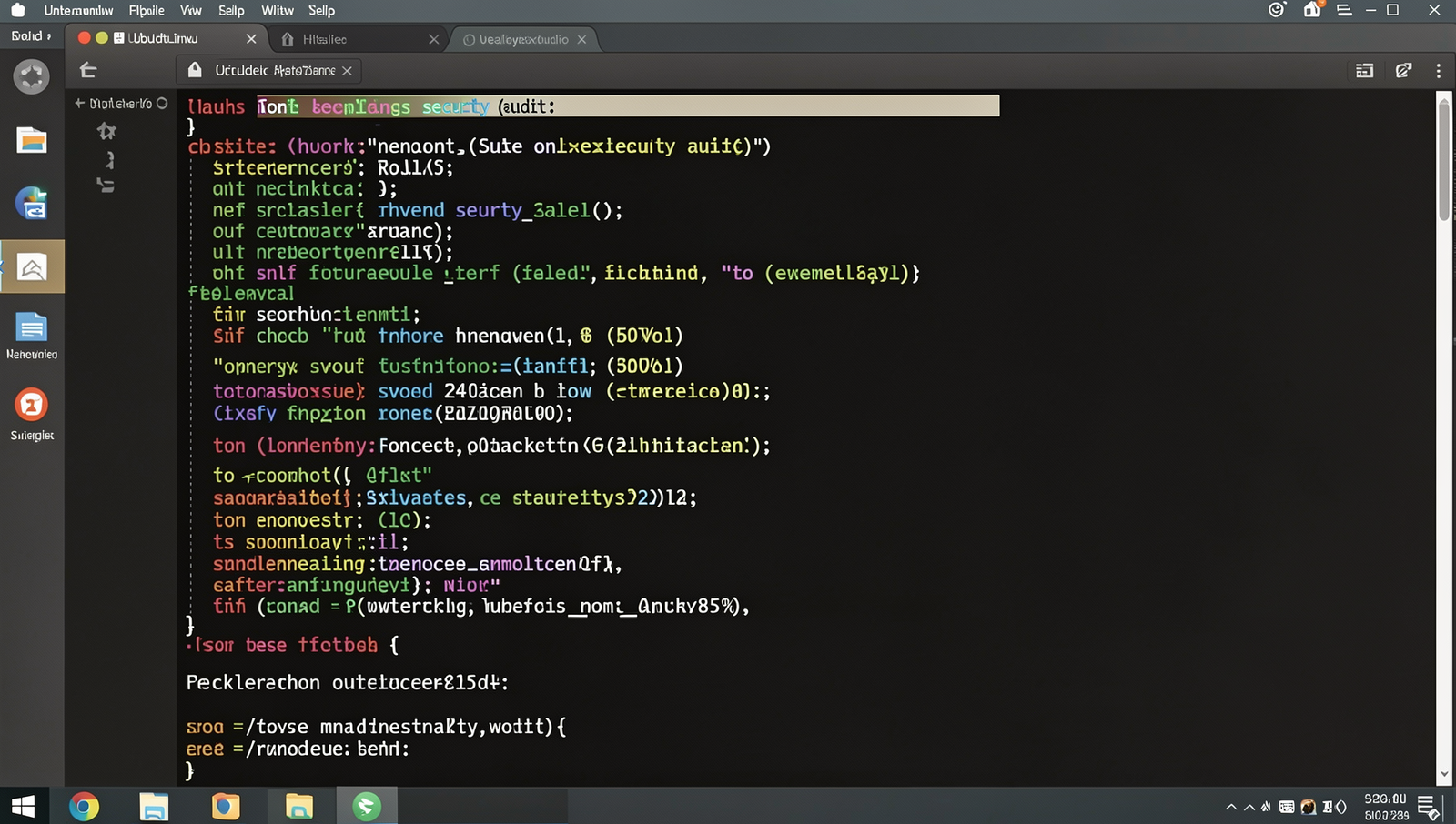 Realistic computer screen displaying a checklist for security audits in Linux.
