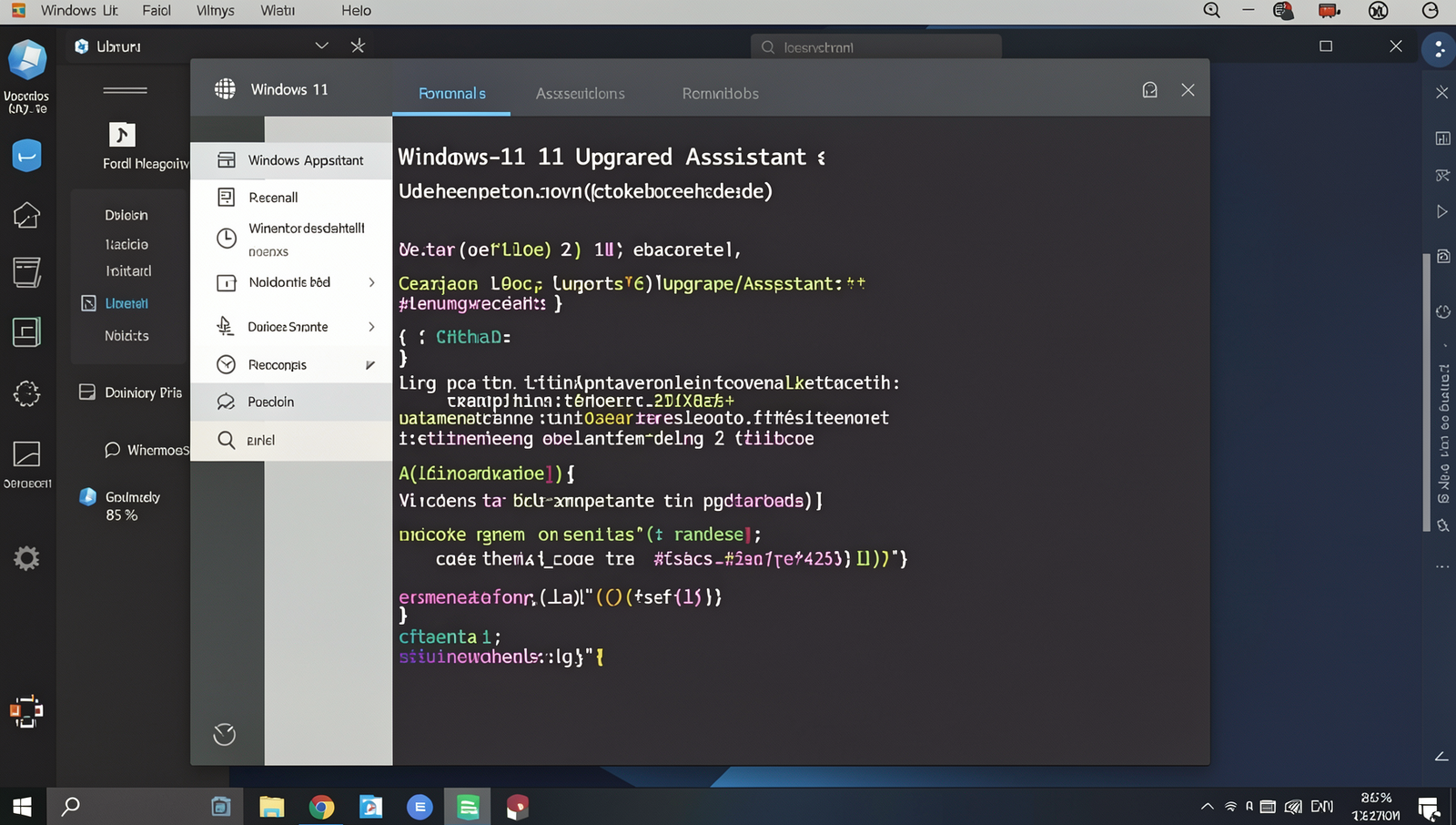 Windows 11 Upgrade Assistant download page displayed on a computer screen.