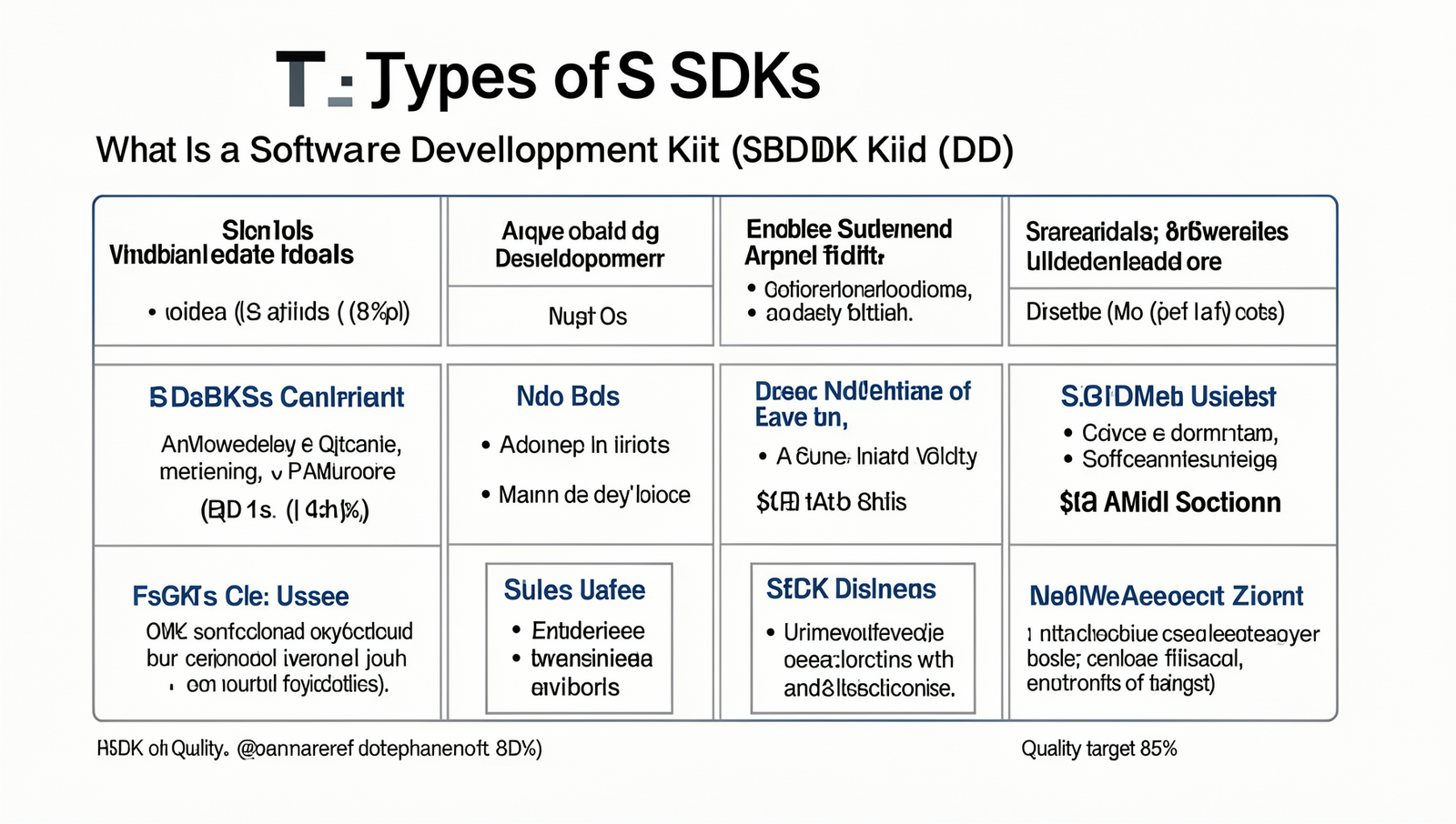 Detailed chart illustrating various types of SDKs and their applications.