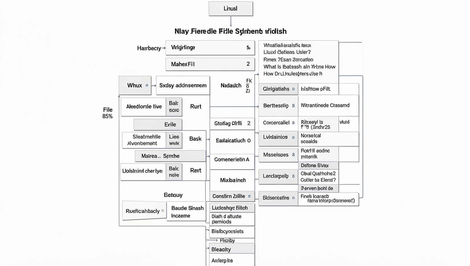 Detailed diagram of the Linux file system hierarchy for Bash navigation.
