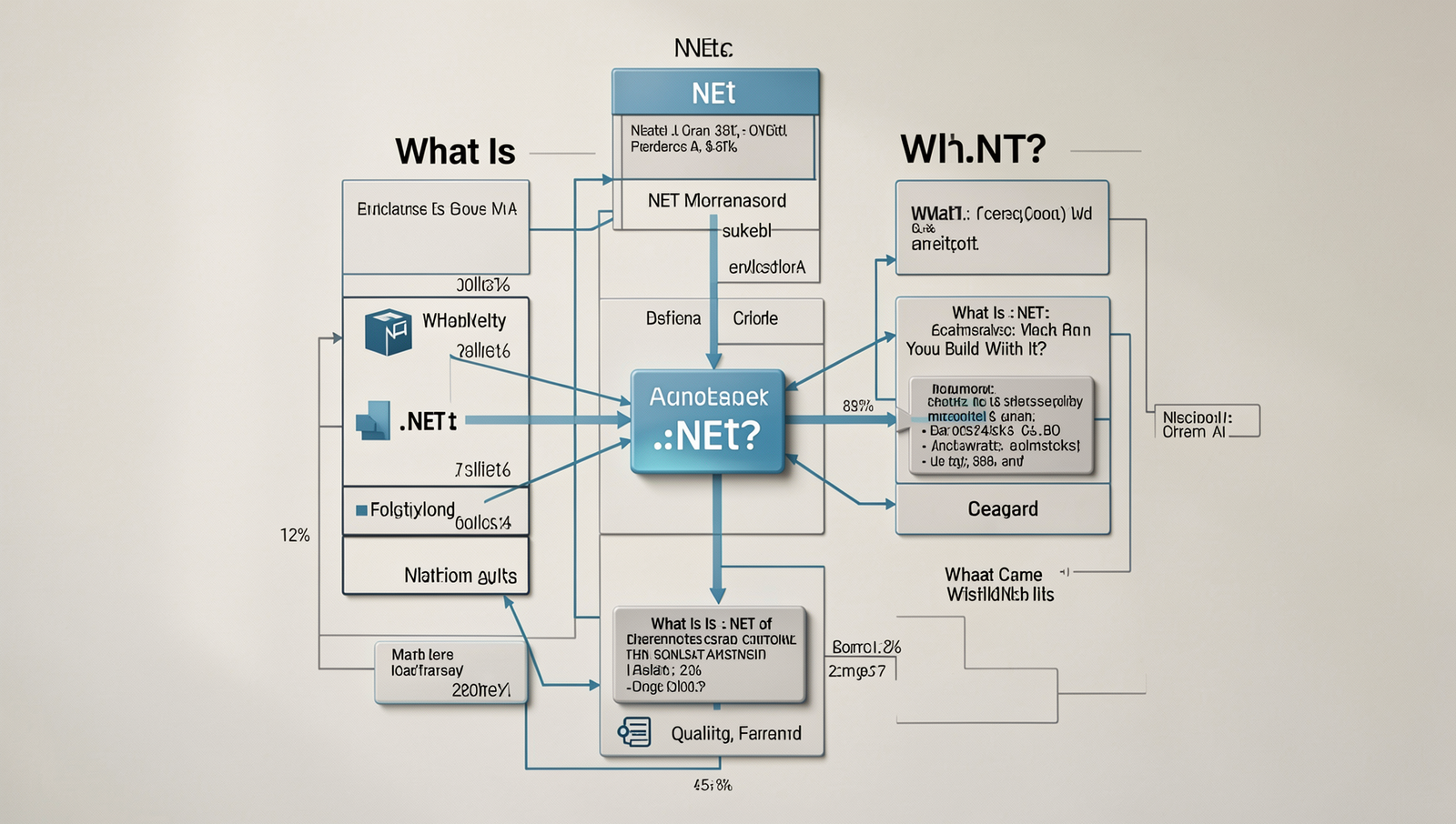 Detailed diagram of the .NET framework architecture showcasing components and interactions.