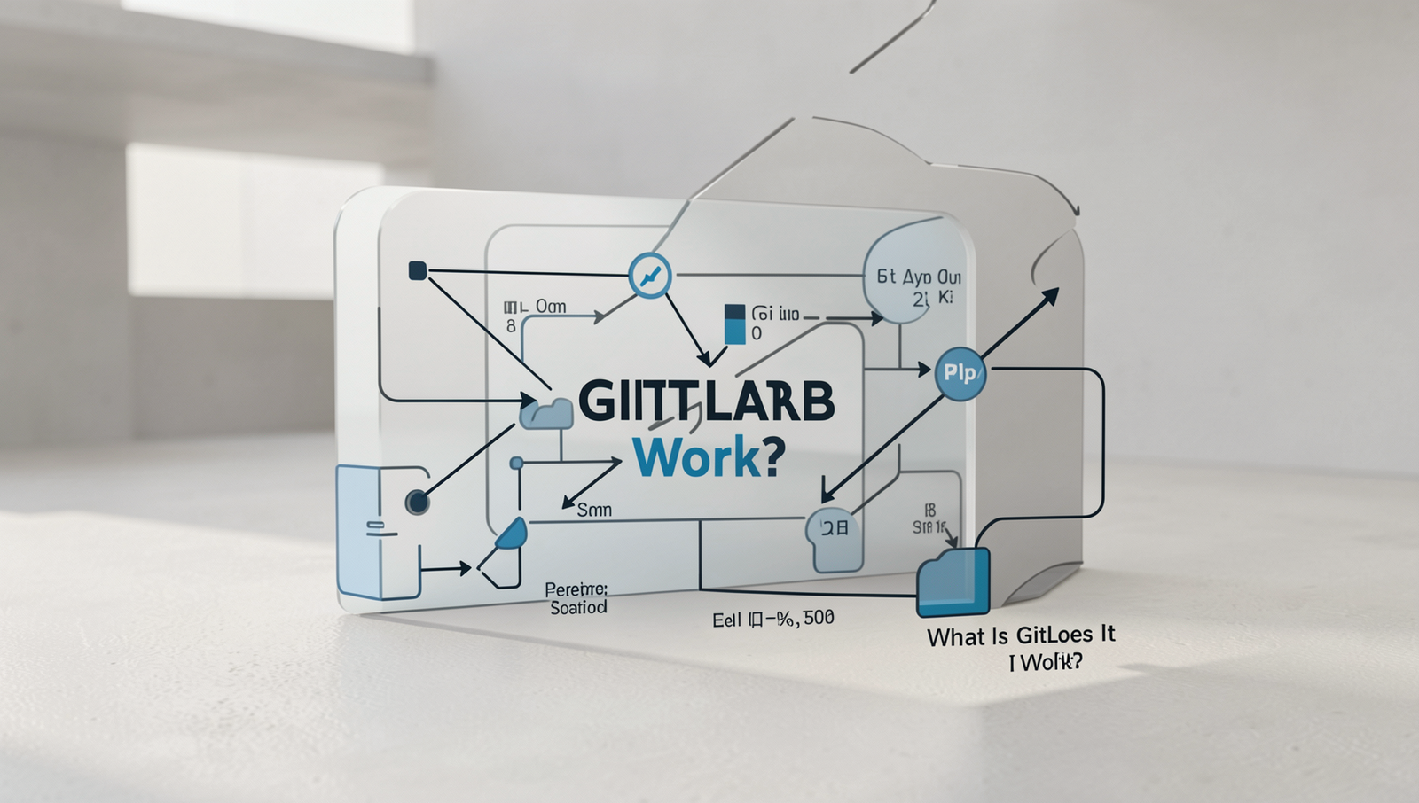 Detailed diagram illustrating GitLab's workflow and features for version control.