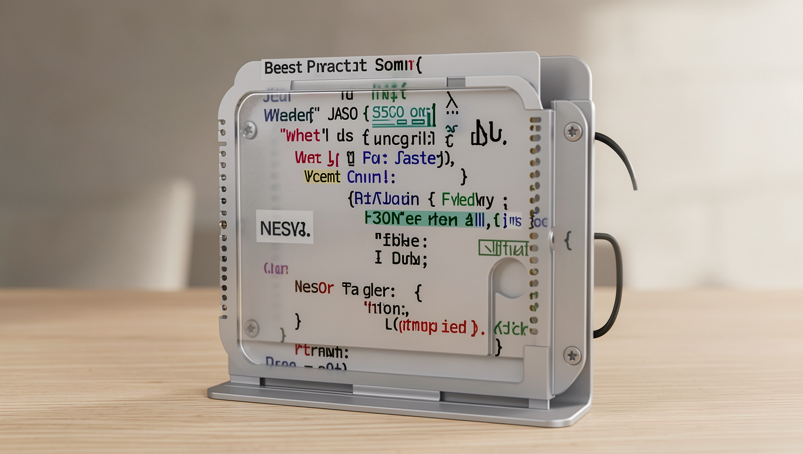 Detailed diagram illustrating JSON best practices for programming.
