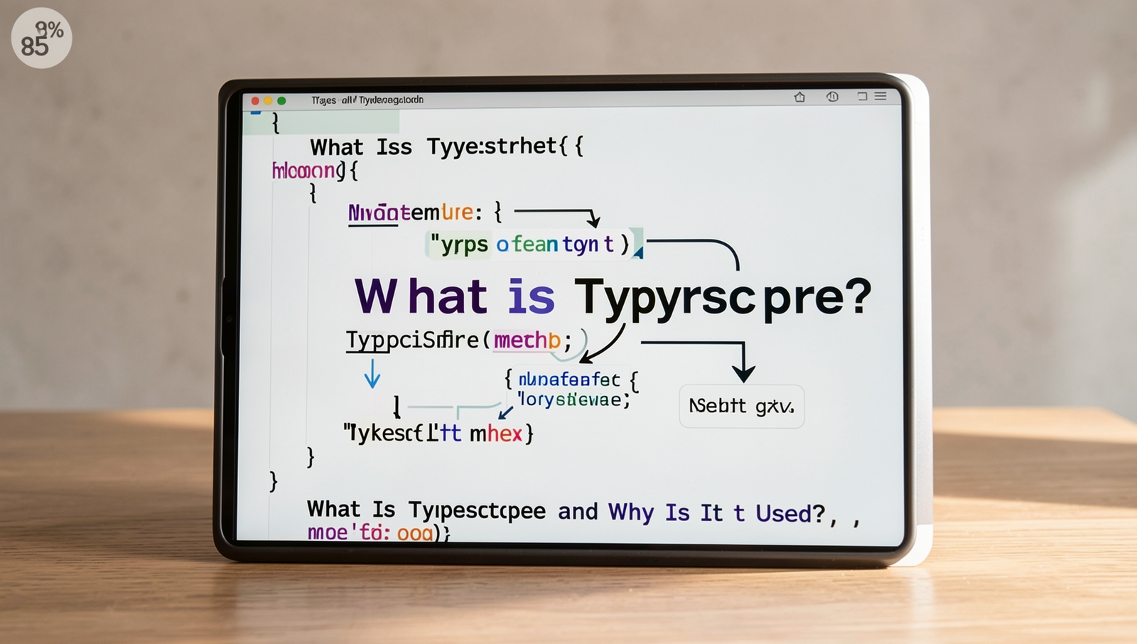 Detailed diagram explaining TypeScript features and benefits in programming.